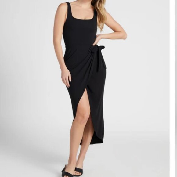 New Z SUPPLY Women Large Black Dreamland Sarong Tank Dress Comfy Flattering - Picture 1 of 15